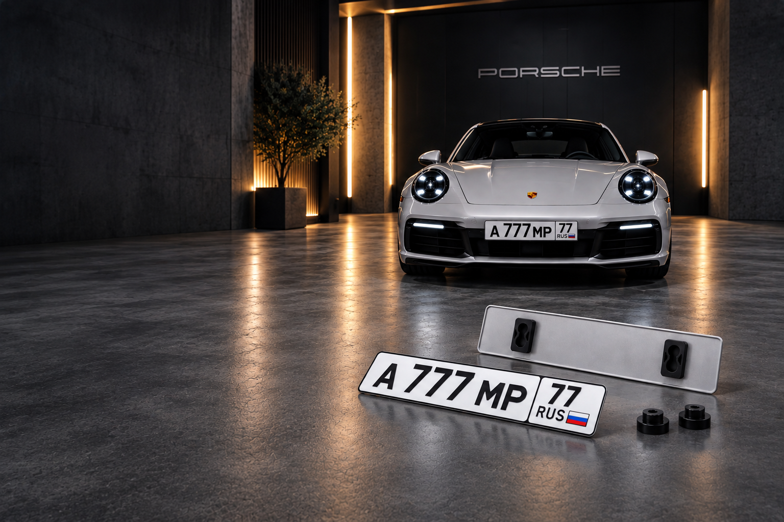 FastPlate на Porsche 911